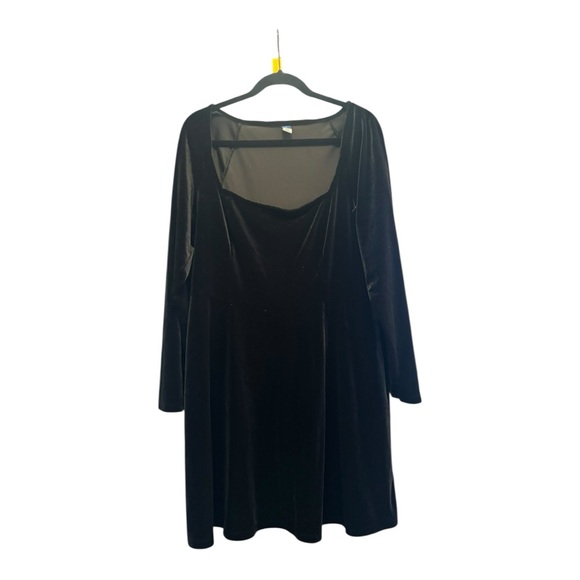 Old Navy Black Velour Dress Size Extra Large (XL) - Picture 2 of 6